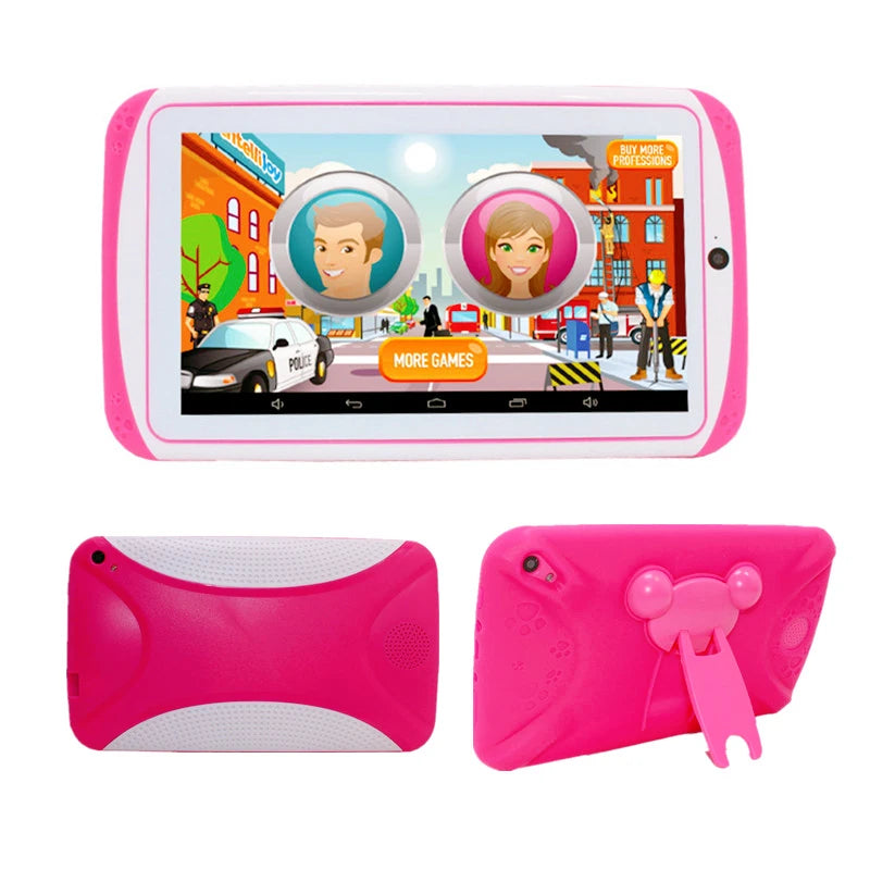 Gift Silicon Bracket Case 7 INCH Android 10 Kid Tablet PC 1GB RAM 16GB ROM Allwinner A133 Quad CoreWIFI Plastic Plastic 3D Glass