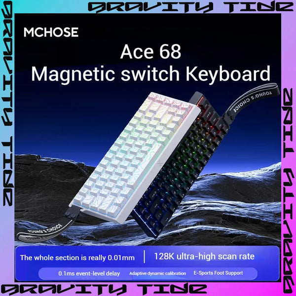 Mchose Ace 60 Pro Valorant Magnetic Mechanical Keyboard Esports Game Performance Beast 0.02mm Accuracy 0.125ms Delay  Fury Mode