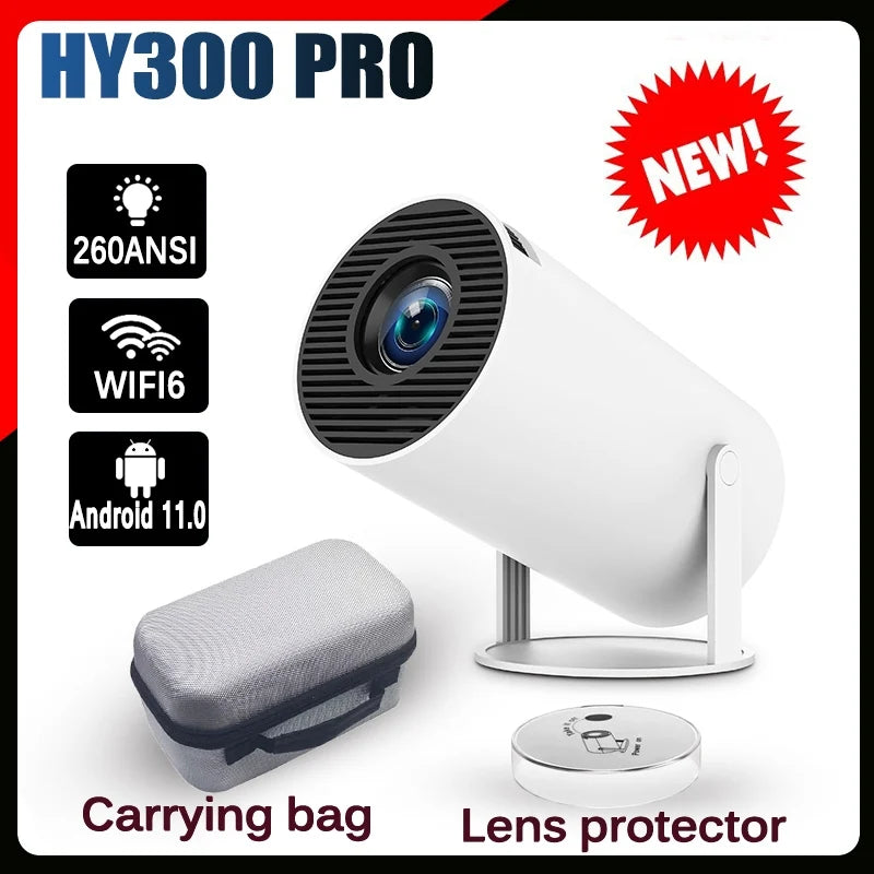 DITONG hy300 pro Projector 4K Android11 Dual Wifi6 260ANSI BT5.0 1080P 1280*720P HD Home Cinema Outdoor portable Projetor