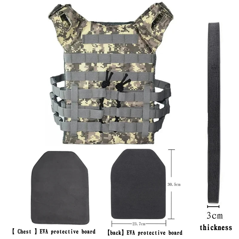 Military Tactical Vest Bulletproof Vest Hunting Carrier Air Gun Accessories Combat MOLLE Camouflage Military VestChaleco Tactico