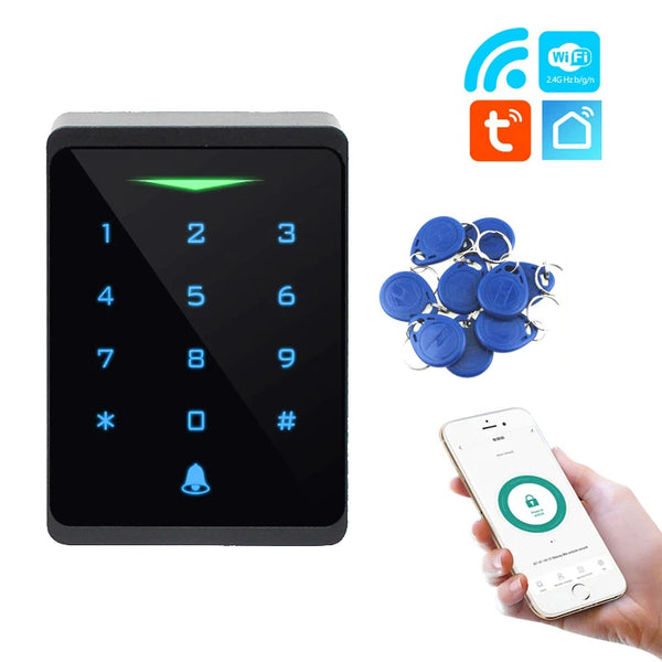 Waterproof Tuya Wifi Smart Door Lock Access Control System RFID Standalone Keypad Access Controller