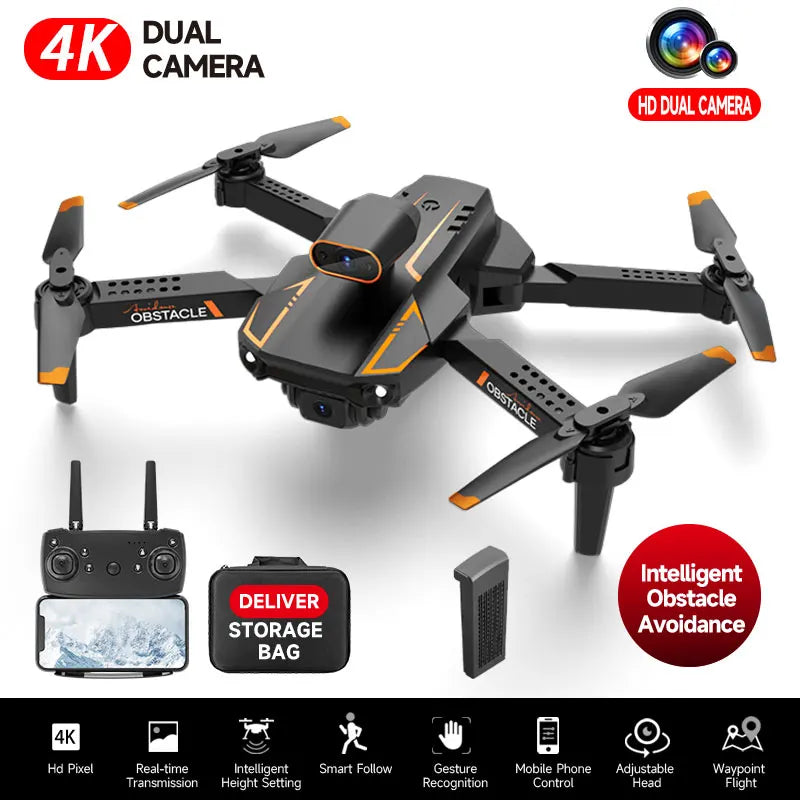 S91 4K Drone Profession Obstacle Avoidance Dual Camera RC Quadcopter Dron FPV 5G WIFI Long Range Remote Control Helicopter Toys