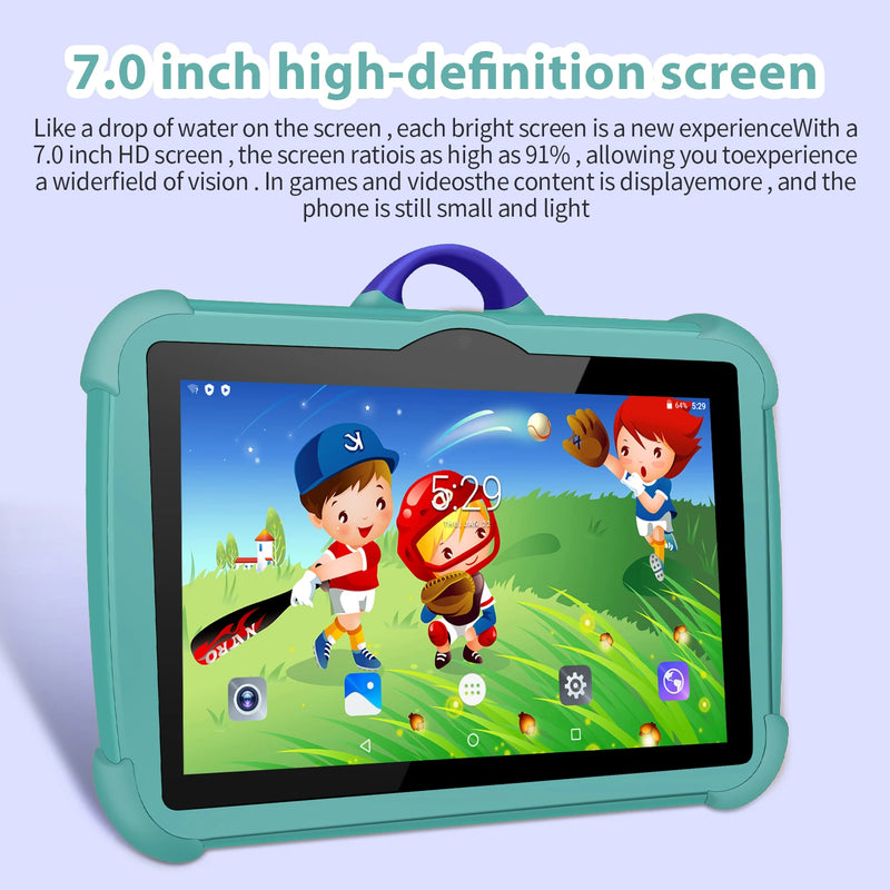 New 7 Inch Android 13 Learning Education Kids Tablets Quad Core 4GB RAM 64GB ROM Cheap Simple Children's favorite Tablet Pc