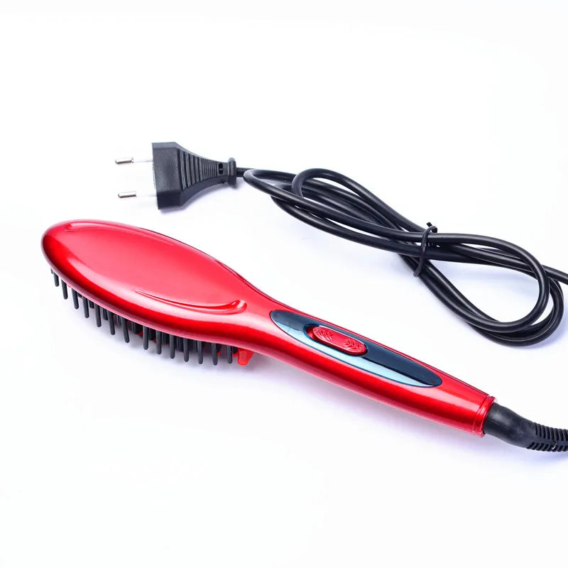 Electric Degital Control Antiscaled straightening simply Fast Hair Straightener Brush Comb Irons easy straight