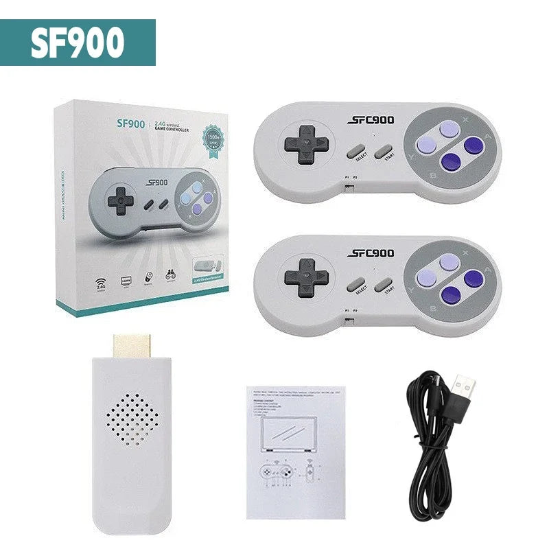 SF900 Video Game Console Hd TV Game Stick Wireless Controller Built in 4700 Games Handheld Game Player Gamepad For SNES For NES