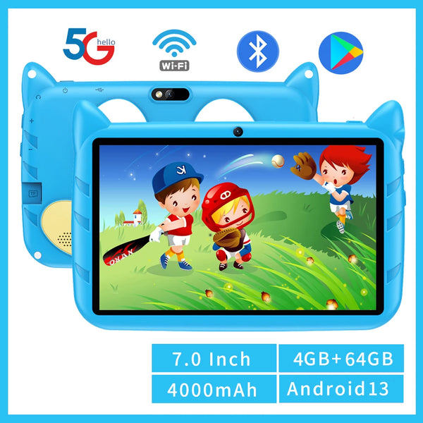 Sauenane 4GB/64GB Good Price Kids Tablet 7 Inch Android 13  Children's Tablet Pc Nice Gift for Kids WiFi ,4000mAh,BT Tablet Pc