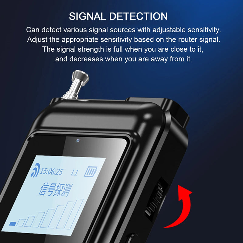 Portable signal detector anti-peeping camera finder anti-spy infrared scanner signal source anti-lost sound and light alarm