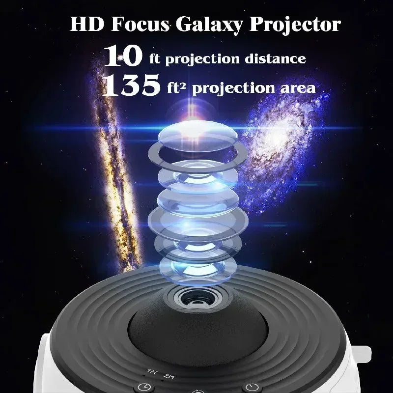 Starry Sky Night Light Galaxy Projector 360°Rotate Planetarium Lamp For Bedroom Valentines Day Gift Wedding Send 13 Sets Of Film