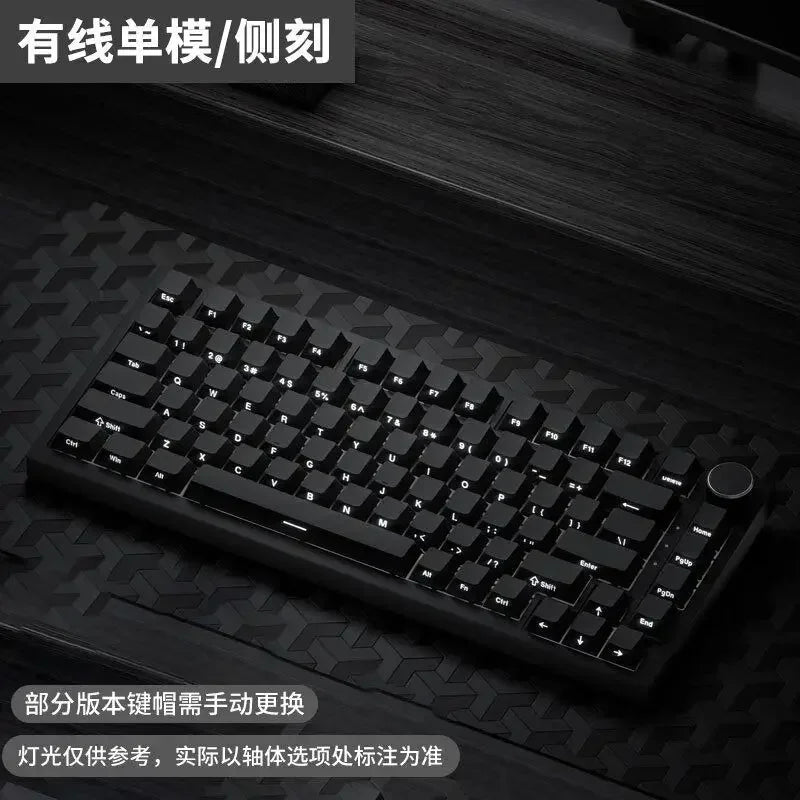 Ajazz Ak820 Mechanical Keyboard Customized Wired/Three-Mode Hot Swapsoft Gasket Structure Optional Rgb Backlit 75% Portable