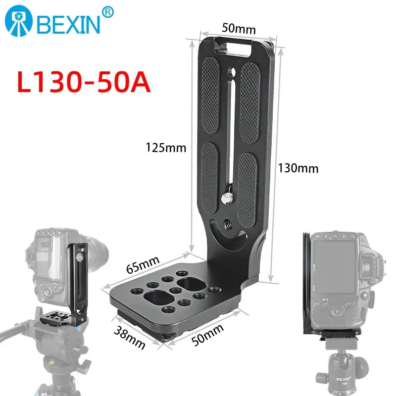 BEXIN Universal Camera L Bracket Shot Quick Release L Plate 1/4 Inch Screw Swiss Vertical Video Compatible Nikon Canon Sony Fuji