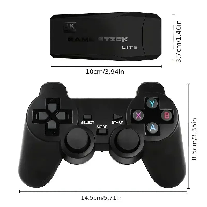 Video Game Sticks Console 2.4G Dual Wireless Controller Game Stick 4K 10000 Games 64GB Retro Game for DropShiopping Xmas Gift