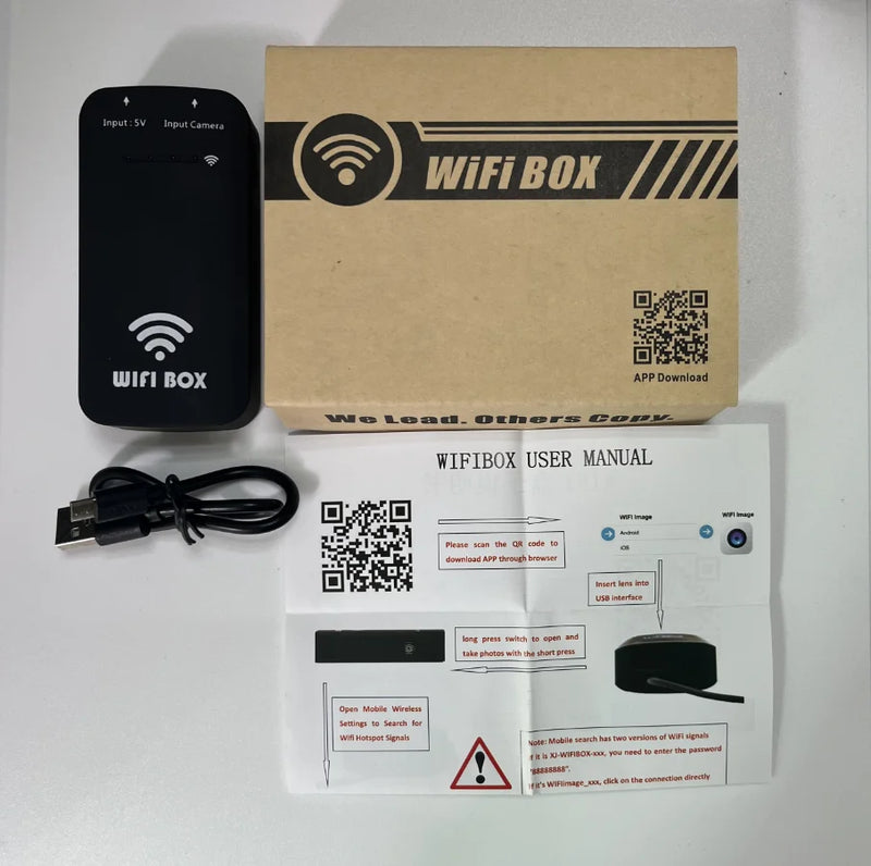 USB Endoscope Wifi Transmitter Box For Camera Borescope 1200P 720P 480P Resolution Compatible With Android iOS Ipad Device