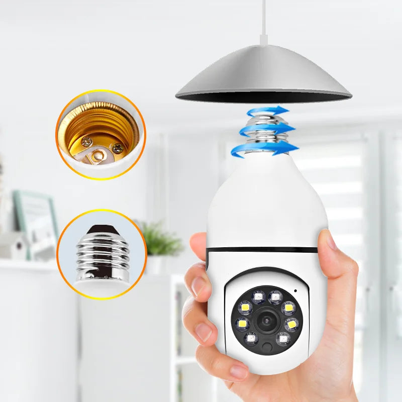 YI Iot E27 Bulb Surveillance 5G Wifi Camera 2MP Night Vision Full Color Automatic Human Track Security Protection Monitor Camera