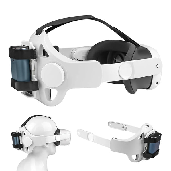 Upgraded Head Strap For Meta Quest 2 & 3 Replacement with Battery Holder Bracket, Elite Adjustable VR Headset Accessories