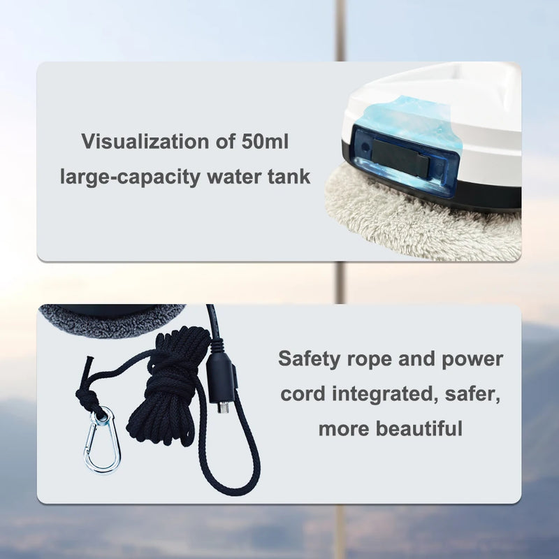 New In Automatic Robot Window Cleaner Vacuum Smart Home Appliance Clean Glass Windows Washer Window Washing Electric Floor Mops