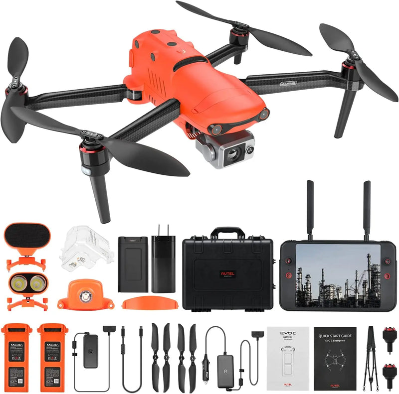 Autel Robotics EVO II Dual 640T Enterprise Bundle 1/2"CMOS Sensor UAV 6x Digital Zoom&3x Lossless Zoom for Public Safety Mapping