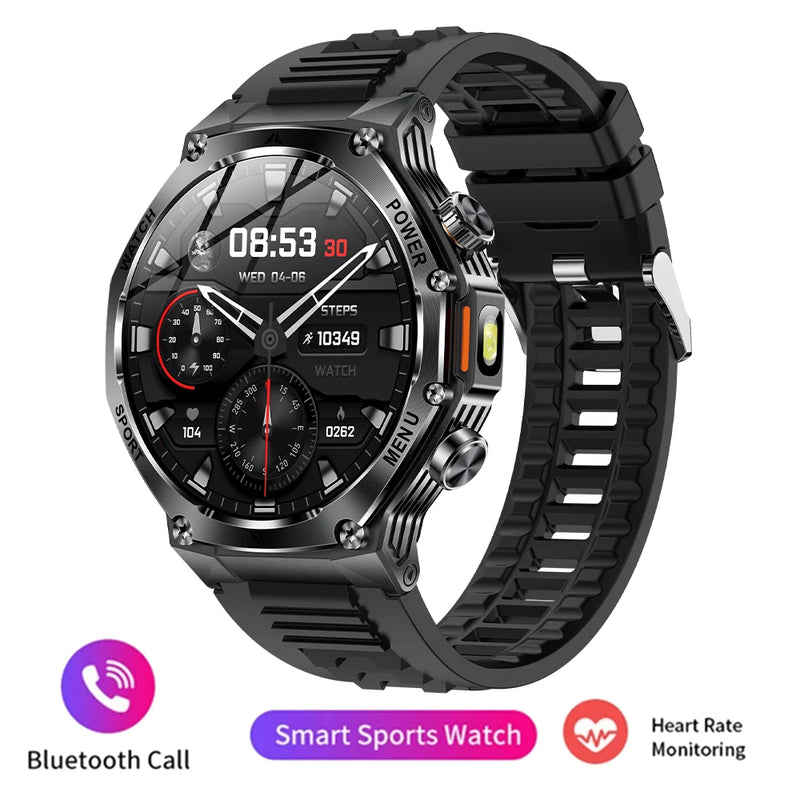 2024 Men's Smart 5.2 Bluetooth Call One Click Connection Watch IP67 Waterproof 800mAh Battery Android iOS Universal Smart Watch