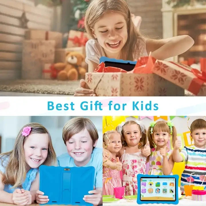 Present 10.1 Inch Kids Tablet Android 10.0 Video Calls IPS Screen Phone Call Wifi Bluetooth Play Store tabs For Educational