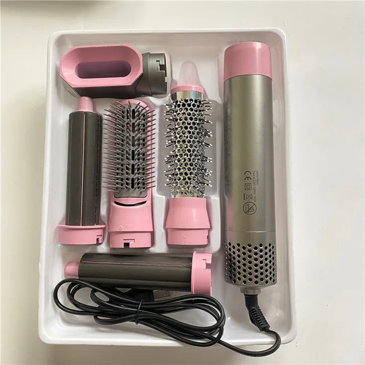 Five in One Hot Air Comb, Automatic Curling Iron, Dual Purpose Hair Styling Comb, Electric Hair Dryer, Hair Dryer Comb