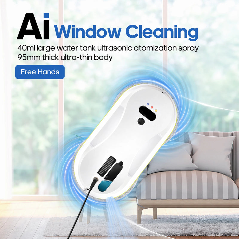 New Household Window Automatic Water Spray Cleaning Robot Vacuum Cleaner With Remote Control Electric Window Wiper Glass Wiper