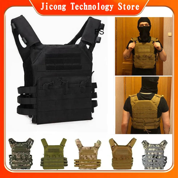 Military Tactical Vest Bulletproof Vest Hunting Carrier Air Gun Accessories Combat MOLLE Camouflage Military VestChaleco Tactico