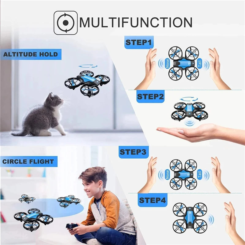 Mini RC Drone Camera HD Wide Angle Camera 1080P WiFi fpv Dron Camera Height Keep Drones Camera RC Quadcopter Chirstmas Toys V8