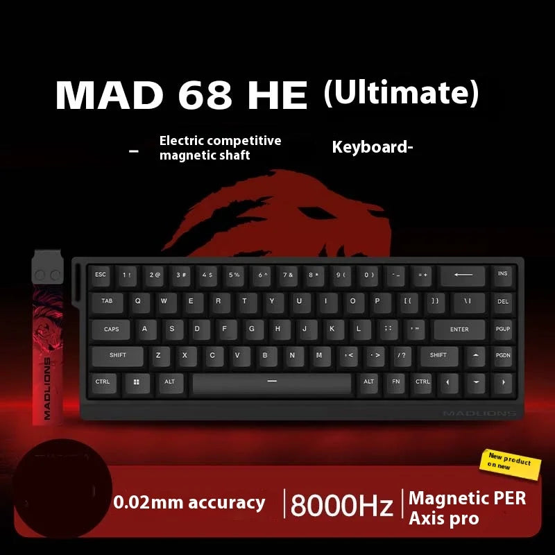 MADLIONS MAD 60HE/68HE Magnetic Switch Keyboard Rapid Trigger Wired Gaming Keyboard Hot Swap Customized Keyboard Gamer Accessory