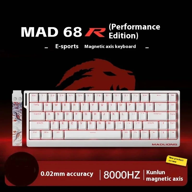 MADLIONS MAD 60HE/68HE Magnetic Switch Keyboard Rapid Trigger Wired Gaming Keyboard Hot Swap Customized Keyboard Gamer Accessory