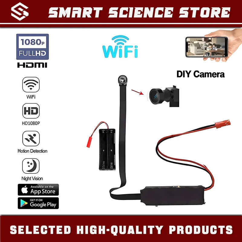 1080P HD Mini WiFi Camera Diy Module Nanny Video Recorder Home Security Micro Camcorder Alarm RemoteControl Monitor Hidden TF