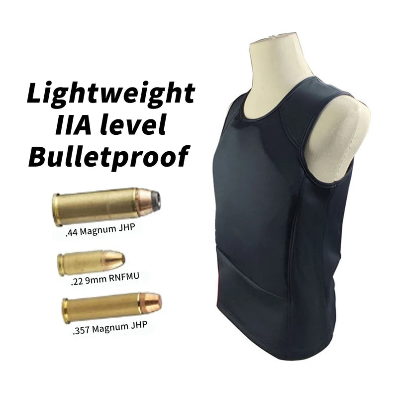 Bulletproof Vest NIJ Level IIIA level Lightweight Concealed 2 pcs plate Hidden Inside tactical ballistic Vest Outdoor Clothing