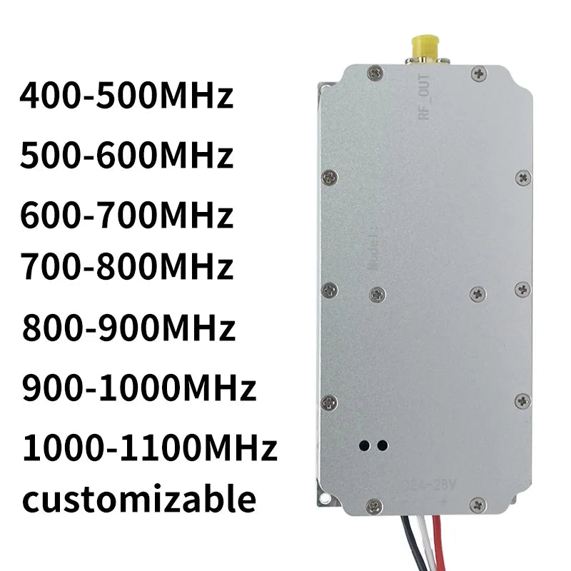 Drone detection 50W Module 200-300MHZ 300-400MHZ 500-700MHZ 700-1000MHZ FPV UAV image transmission defense system