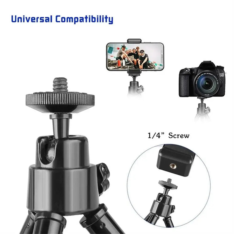 Metal Aluminum Alloy Projector Tripod Stand Holder 2 Section Mini Tripod Mobile Phone Tripod Camera Tripode Table Tripod