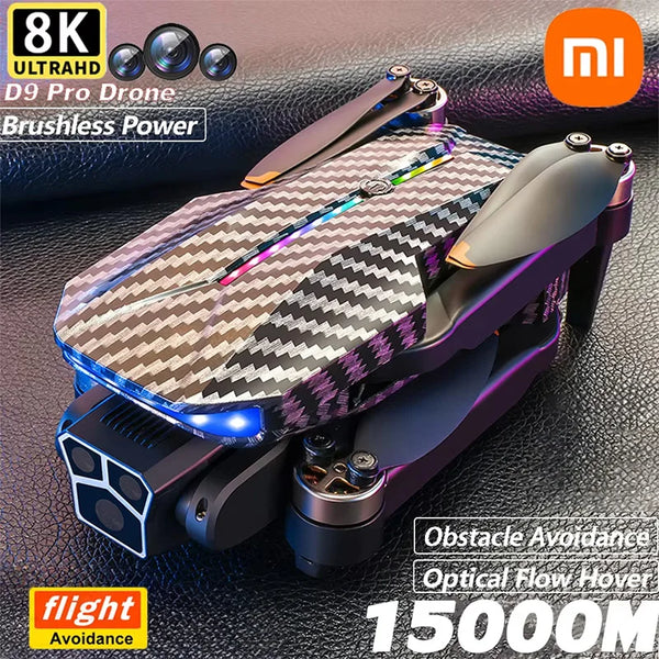 Xiaomi D9 DRONE 8K Brushless Motor Professional 4K Three Camera Obstacle Avoidance Optical Flow RC Quadcopter Gift Toys 15000M