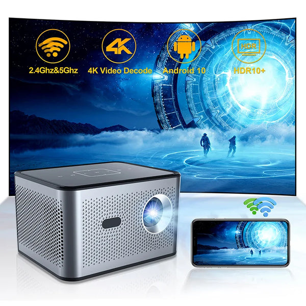 Xnano X3 Pro Mini Portable Projector 4k Video Decode Support Android WiFi LED 1080P Home Theater Video Beam Projector for Movies