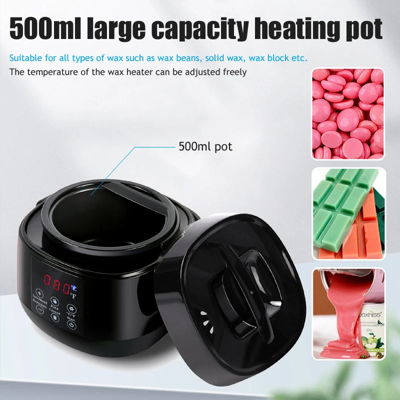 500ml Big Wax Heater Pot for Hair Removal Wax-melt Depilatory Epilator Machine Waxing Paraffin Heater Wax Beans Heating