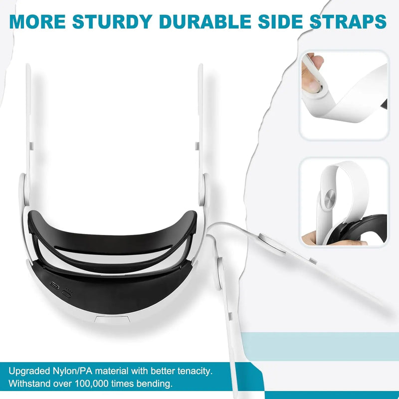 For Oculus Quest 2 Replacement Head Strap 10000mAh Power Bank Battery Adjustable VR Headset Elite Strap for Quest 2 Accessories