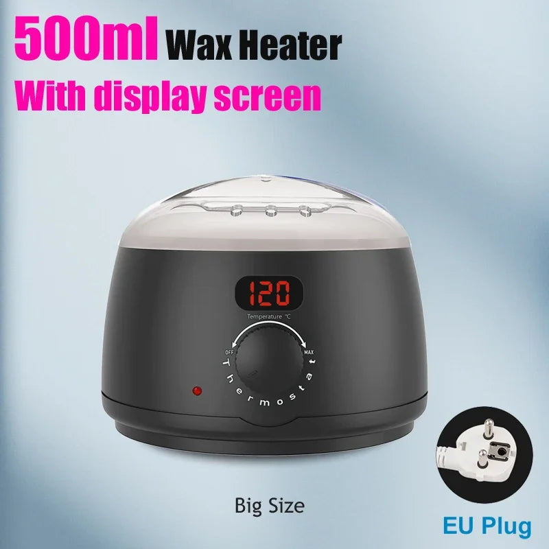 Hair Removal Wax Heater Machine with Digital Display Screen Depilatory Hard Wax Melt Warmer Paraffin Waxing Beans Epilator