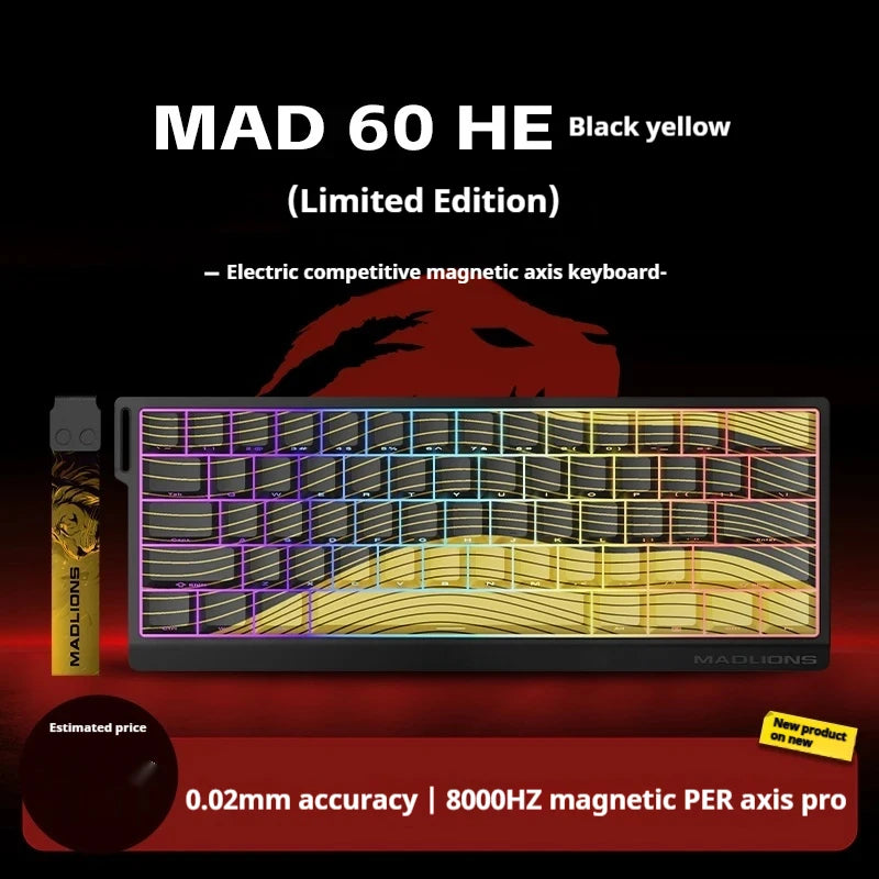 Madcatz MAD60 HE Magnetic Switch Keyboard Wired Gamer Keyboard 81Key Hot Sawp Keyboard CUSTOMIZED MAD68 HE Gaming Keyboard Gift