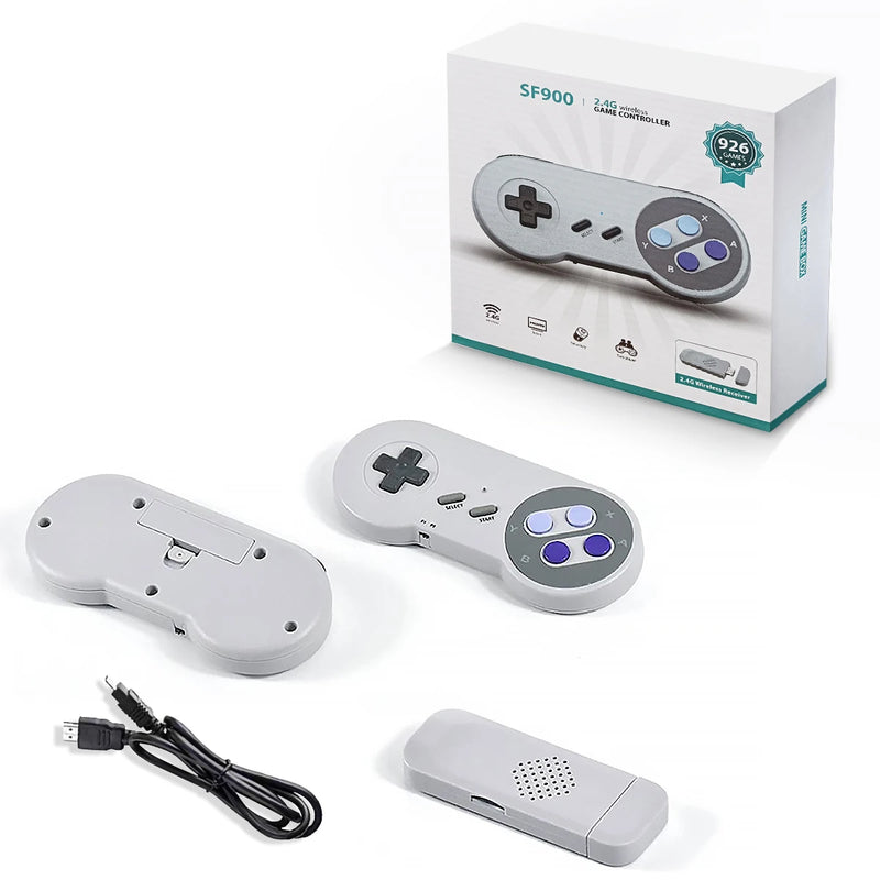 SF900 Retro Video Game Console HD Game Stick With 4900 Games for SNES Wireless Controller 16 Bit Consolas De Videojuegos for NES