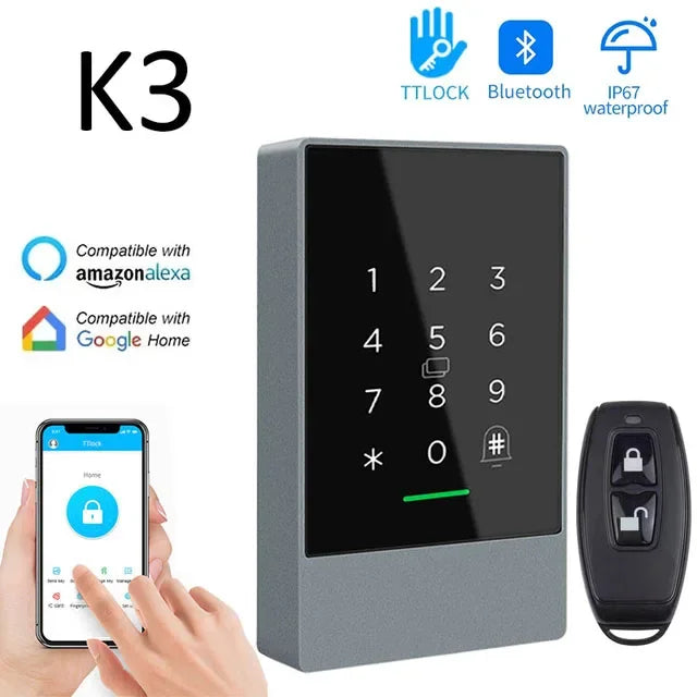 TTLOCK K3/K3F Fingerprint Access Control Door System Opener for Intercom Nfc Bluetooth Electric Gate Keypad 13.56Mhz RFID Card