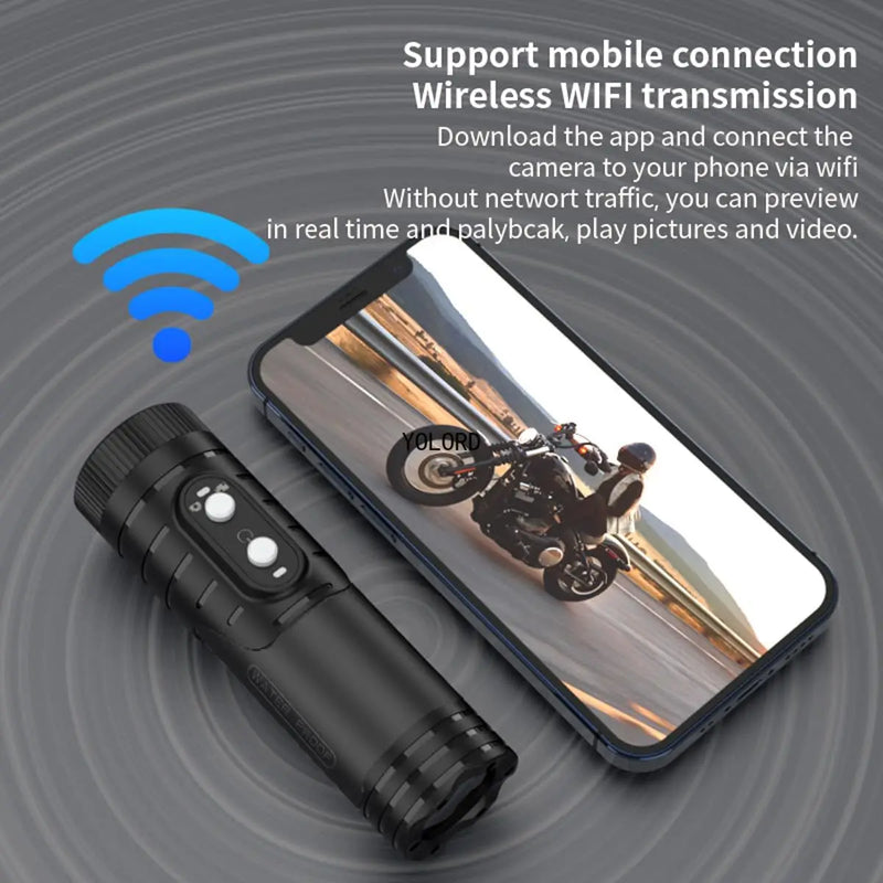 NTK96670 4K Camera Outdoor Anti Shake Hunting Camera Portable Sport DV WiFi Motorcycle Bike Helmet Camera Mount Clip