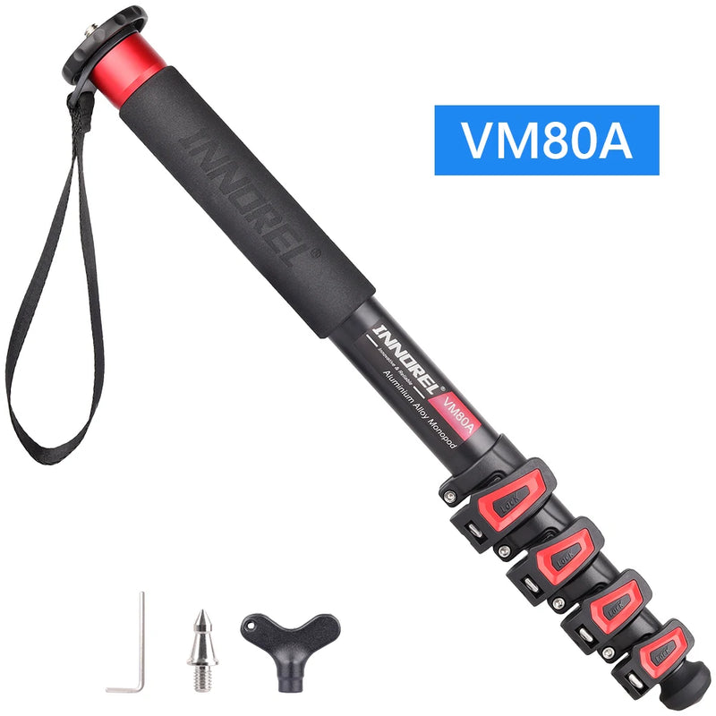 INNOREL VM60A/VM80A Aluminum Alloy Camera Monopod 170cm Professional Portable Video Stand for Canon Nikon GoPro DSLR Camcorder