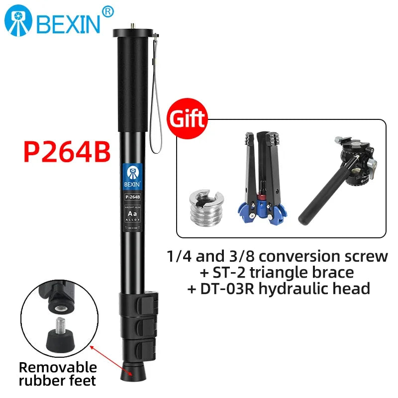 BEXIN Digital Camera Telescopic Handheld Monopod Lightweight Camera Mount Adapter Support Monopod For Nikon Sony Dslr Camera