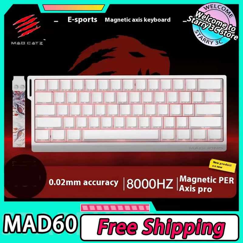 MADLIONS MAD 60HE/68HE Magnetic Switch Keyboard Rapid Trigger Wired Gaming Keyboard Hot Swap Customized Keyboard Gamer Accessory