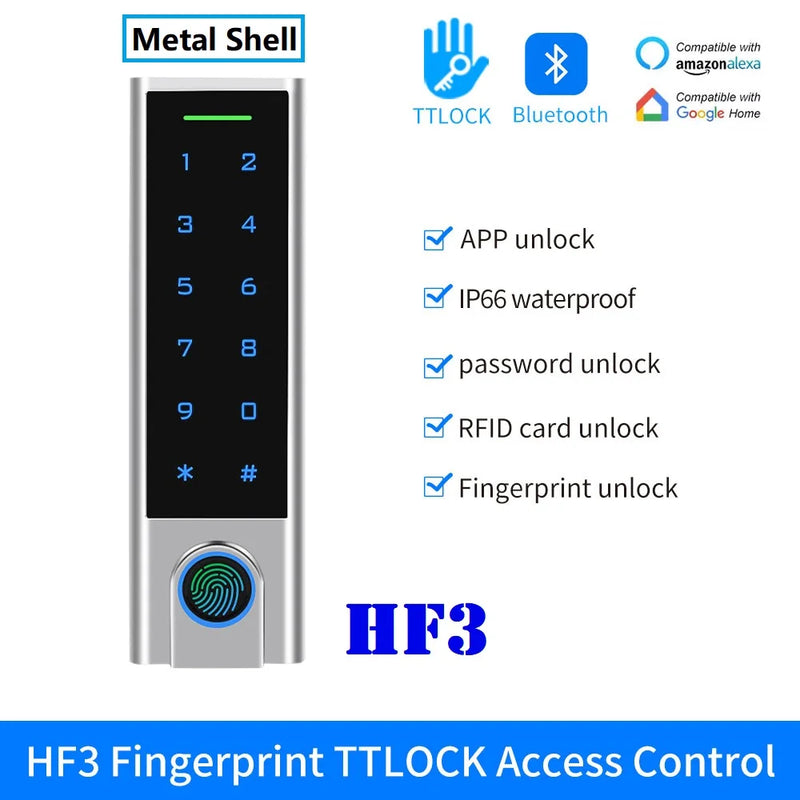 Waterproof RFID IC Bluetooth TTLOCK Keypad App Unlock Door Opener TT Lock Devices for Access Control K2/K2F/K3/K3F/K3Q/H3/HF3/G2