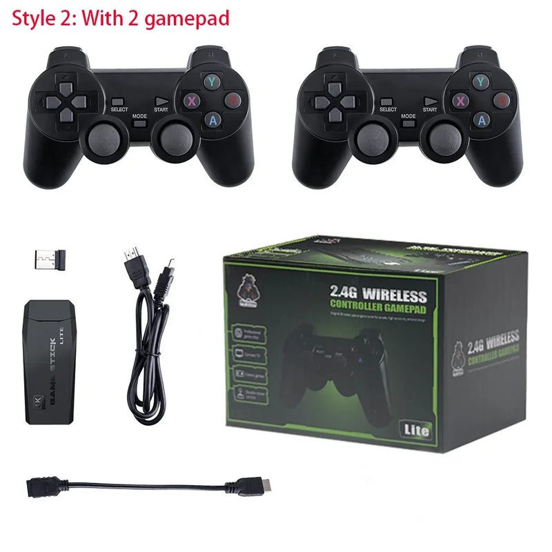 M8 Video Game Console or Only 2 x 2.4G Wireless Controller Lite  Upgrade  4K TV Game Stick Retro Handheld Game Player For PS1