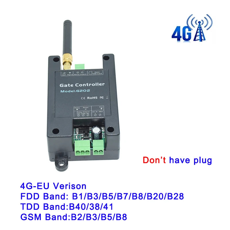 Din-rail GSM 4G Remote Controller G202 Single Relay Switch For Sliding Swing Garage Gate Opener ( Replace RTU5024 )