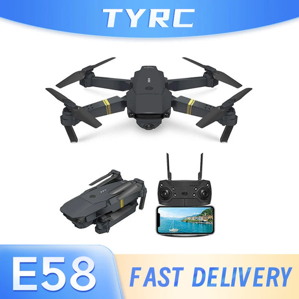 E58 TYRC Mini RC Drone With 4K Camera  HD Wifi Fpv Photography Foldable Quadcopter Fixed Height Professional Drones Toys Boy