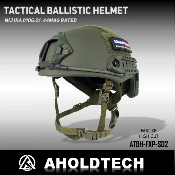 Aholdtech Bulletproof Helmet FAST XP Tactical PE Aramid ISO NIJ IIIA 3A CAM FIT BOA Dial EPIC Liner High Cut Ballistic Helmet