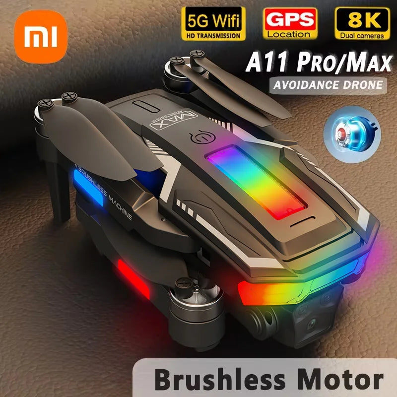 XIAOMI Drone A11 Max 8k Dual Camera Aerial Photography Aircraft Omnidirectional Obstacle Avoidance Blushless Motor 1 Key Return